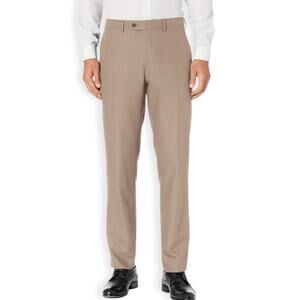 Savile Row Hoxton Dress Pants Functional Pockets Flat Front Beige Men's 40W NWOT